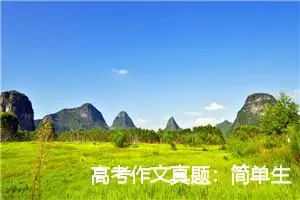 高考作文真题：简单生活_作文350字_高考作文