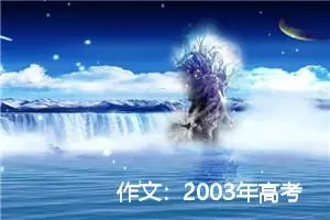 作文：2003年高考上海卷优秀作文·杂