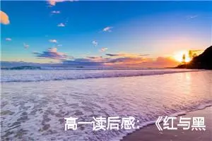 高一读后感：《红与黑》的读后感_作文3000字_高中读后感