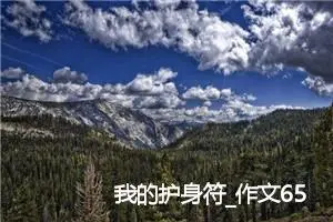 我的护身符_作文650字_高中作文范文