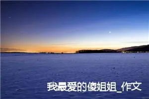 我最爱的傻姐姐_作文550字_高中优秀作文