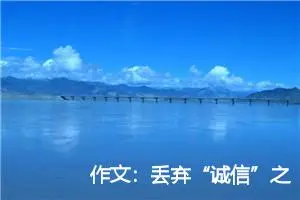 作文：丢弃“诚信”之后……