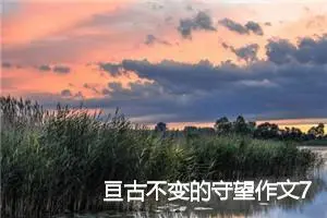 亘古不变的守望作文700字_高二作文