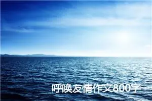 呼唤友情作文800字_高二作文