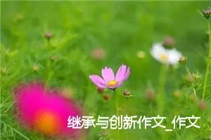 继承与创新作文_作文1700字_高三作文