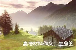 高考材料作文：生命的路_作文1100字_高考材料作文