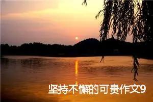 坚持不懈的可贵作文900字_高三作文