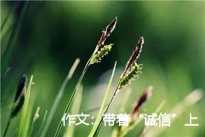 作文：带着“诚信”上路