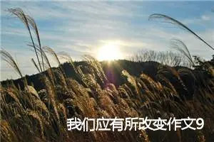 我们应有所改变作文900字_高三作文
