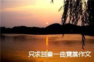 只求独奏一曲霓裳作文_作文1300字_高三作文