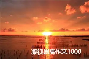 凝视崇高作文1000字_高三作文