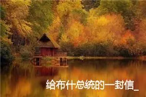 给布什总统的一封信_作文800字_小学书信作文