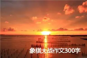 象棋大战作文300字_小学三年级作文