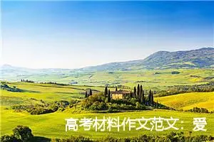高考材料作文范文：爱的最高境界_作文850字_高考材料作文