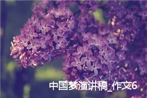 中国梦演讲稿_作文600字_小学写信作文