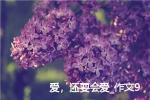 爱，还要会爱_作文950字_初中综合作文