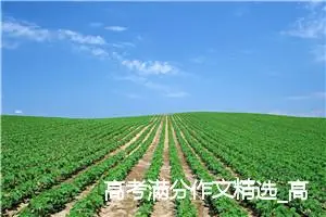 高考满分作文精选_高考满分作文