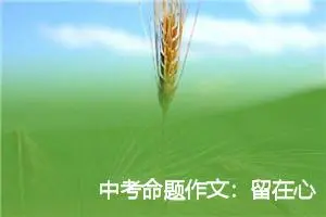中考命题作文：留在心底的风景_作文850字_中考命题作文