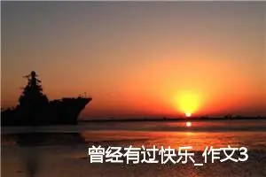 曾经有过快乐_作文350字_高中作文范文
