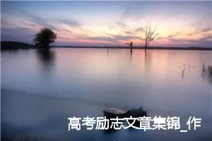 高考励志文章集锦_作文3000字_高考作文
