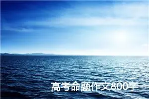 高考命题作文800字精选：品味时尚--北京与上海的对话_高考命题作文