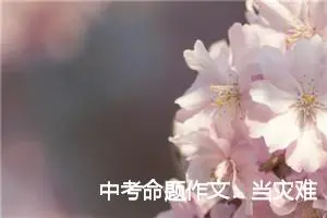 中考命题作文：当灾难来临的时候_作文950字_中考命题作文