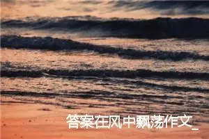 答案在风中飘荡作文_作文1500字_高一作文