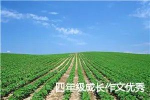四年级成长作文优秀