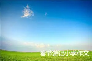 春节游记小学作文