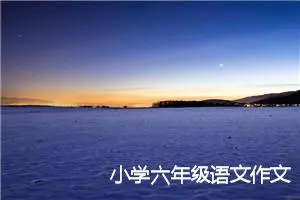 小学六年级语文作文
