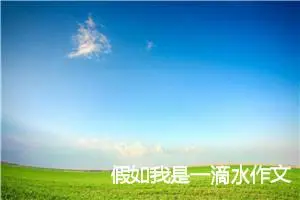 假如我是一滴水作文