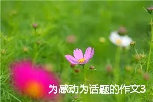 为感动为话题的作文300字