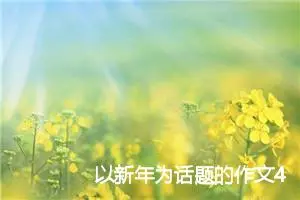 以新年为话题的作文400字