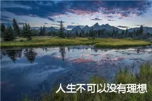 人生不可以没有理想