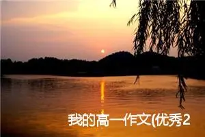 我的高一作文(优秀24篇)