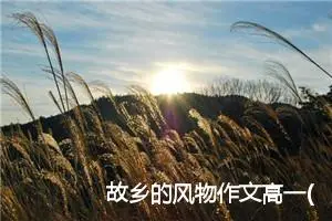 故乡的风物作文高一(优秀8篇)