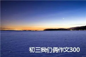 初三我们俩作文300字(优秀10篇)
