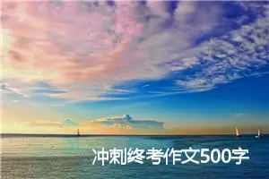 冲刺终考作文500字八年级(优秀18篇)