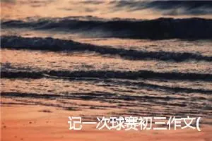 记一次球赛初三作文(优秀24篇)
