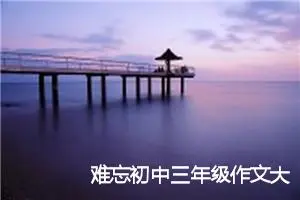 难忘初中三年级作文大全22篇