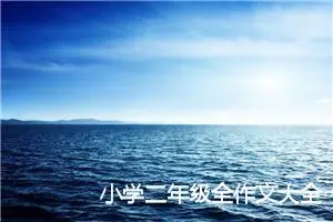 小学二年级全作文大全(优秀16篇)