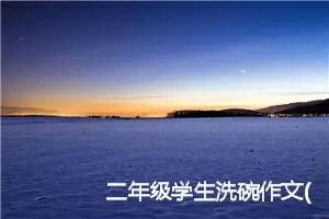 二年级学生洗碗作文(优秀6篇)