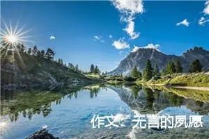 作文:无言的夙愿