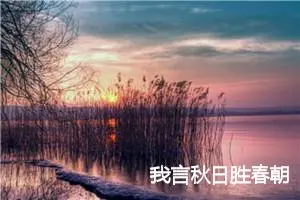 我言秋日胜春朝