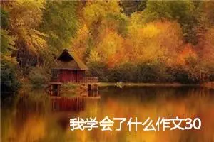 我学会了什么作文300