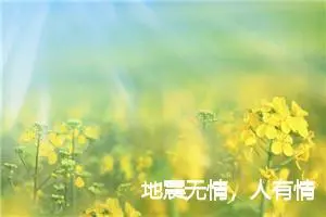 地震无情，人有情