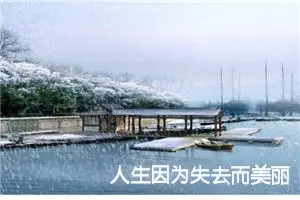 人生因为失去而美丽