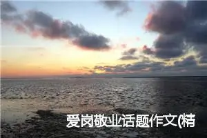 爱岗敬业话题作文(精选5篇)