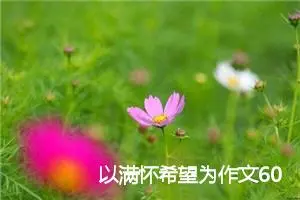 以满怀希望为作文600字(精选5篇)