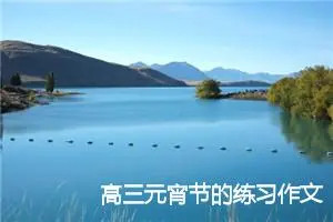 高三元宵节的练习作文(精选5篇)